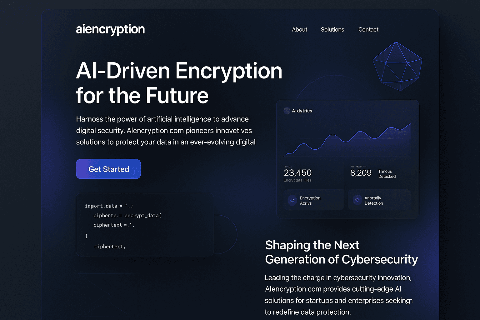 aiencryption.com website mockup